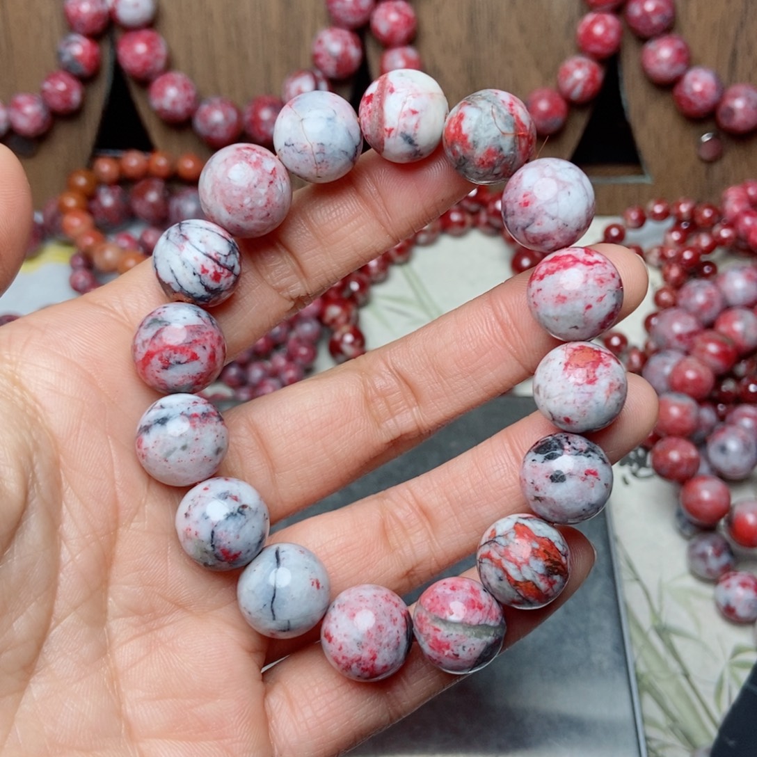 天然辰砂朱砂原石卡13