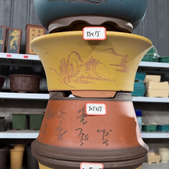 紫砂花盆100-4。