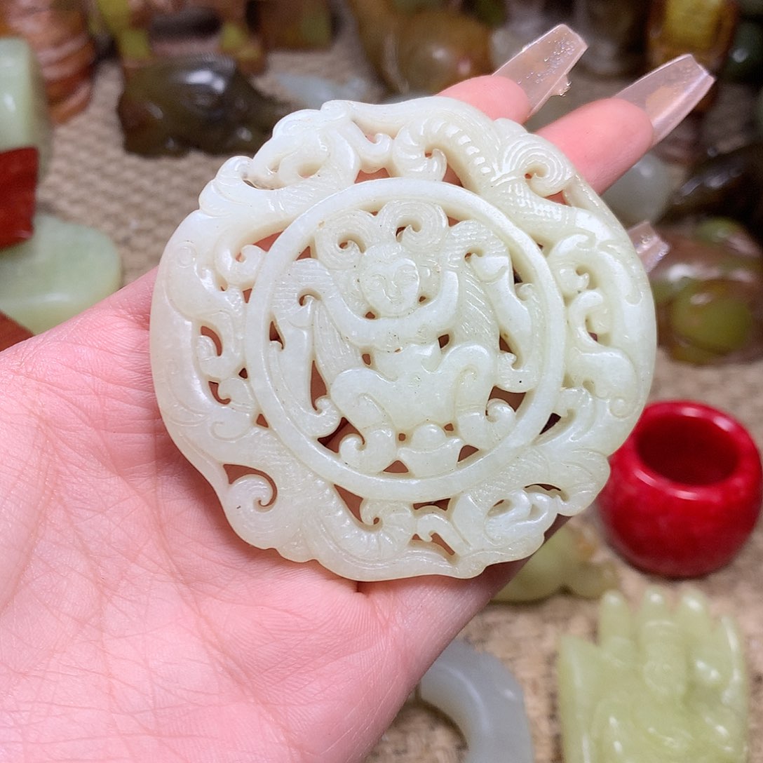 白玉菩提吊坠挂件