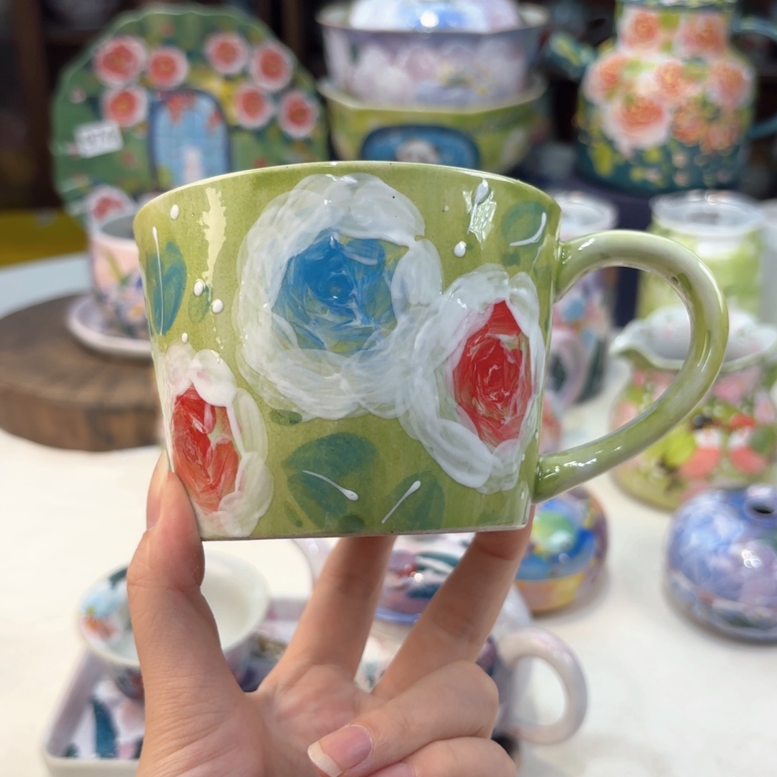 景德镇手绘高温釉下彩陶瓷茶具