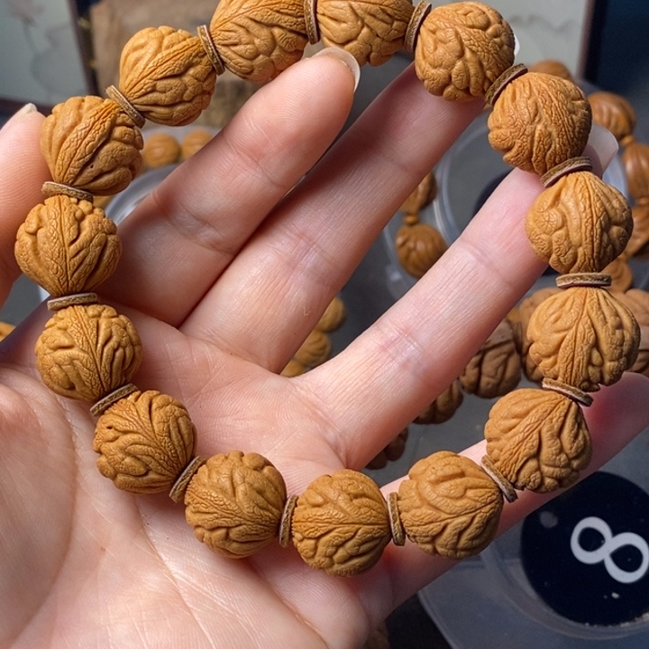 手串文玩核桃秦岭野生龙纹桃核17