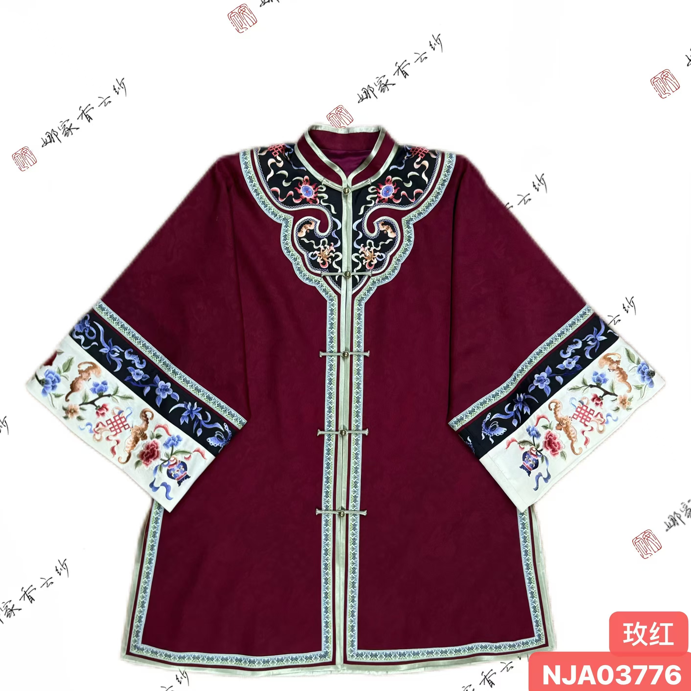 娜家凌花影刺绣太太服上衣NJK(03776)