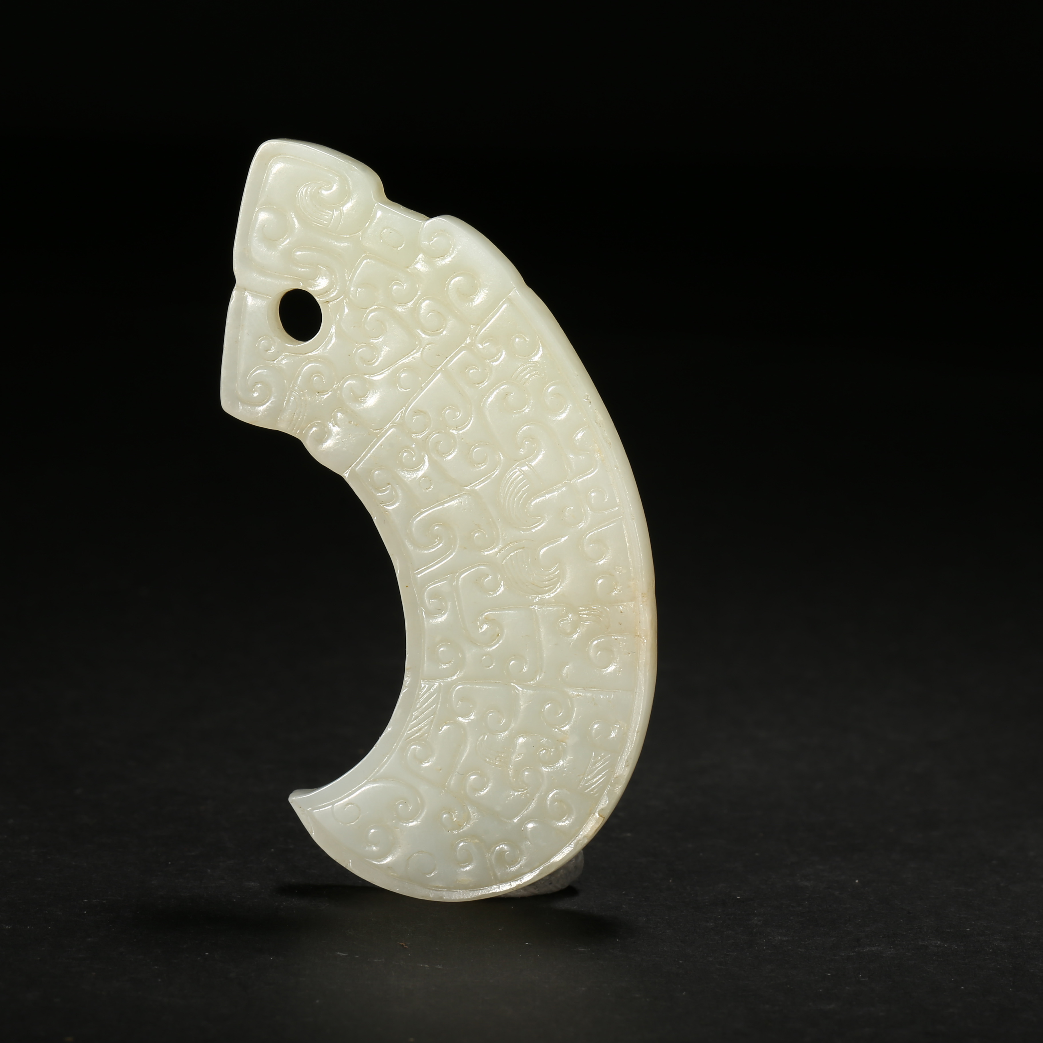 明代*龙纹白玉觿/01JYX0553/和田玉【北京文博】