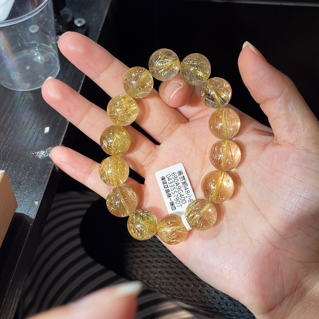 手链未镶嵌水晶烟花金发晶15m
