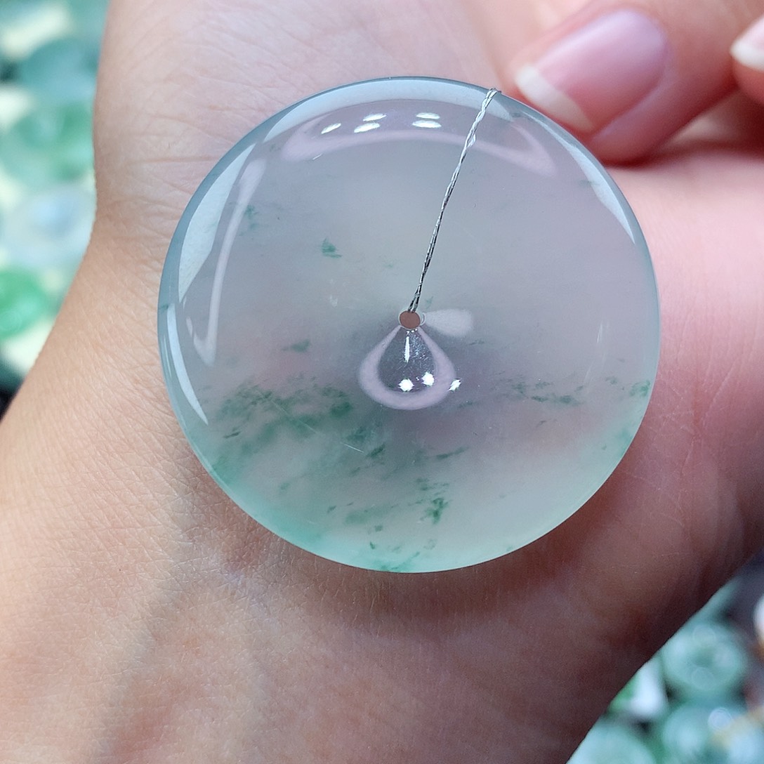 翡翠颈饰未镶嵌尺寸35.2-6.6