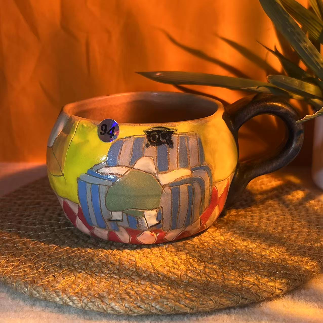 景德镇手工陶瓷茶杯复古禅定风格大号主人杯送礼收藏