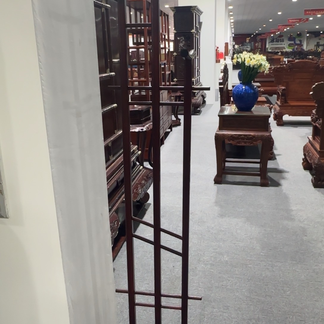 花梨木类端景台红花梨衣帽架YMX0022