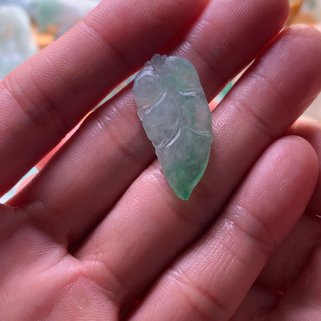 定制翡翠未镶嵌叶子