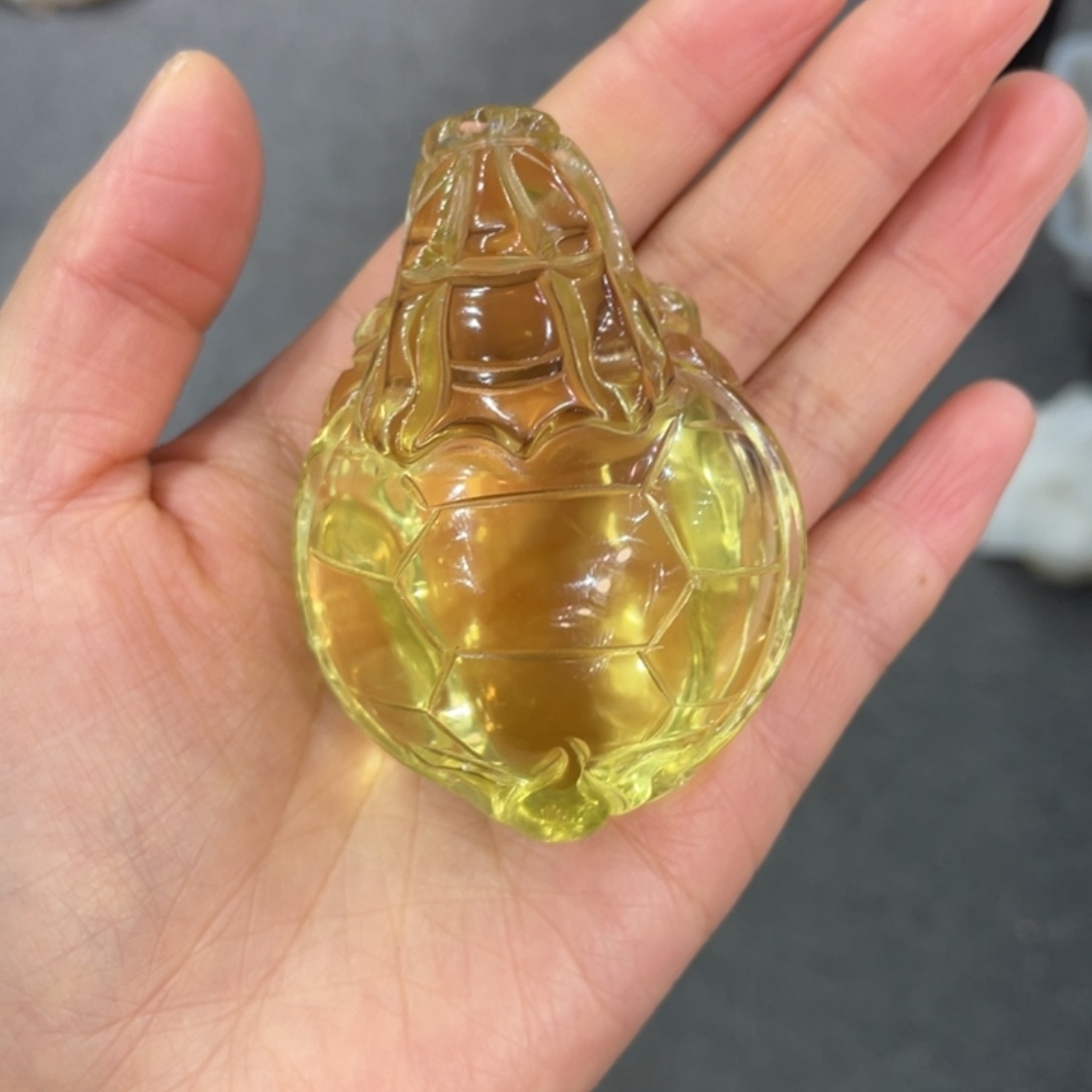 黄晶龙龟摆件未镶嵌