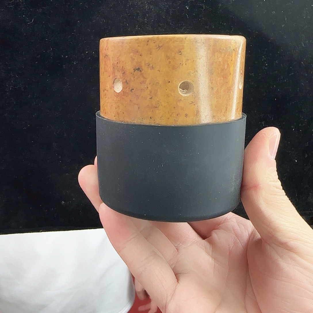 泗水砭石直播间炸福利一体成型艾灸杯（硅胶防滑）