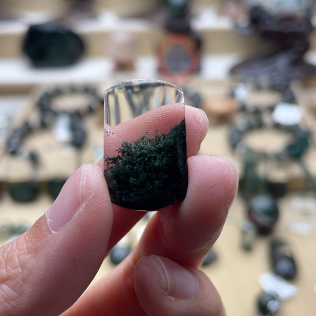 水晶颈饰未镶嵌绿幽灵吊坠