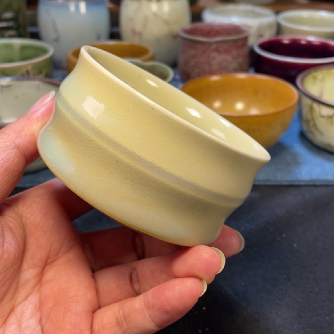 【闪购商品】摆件钧瓷手工竹节杯