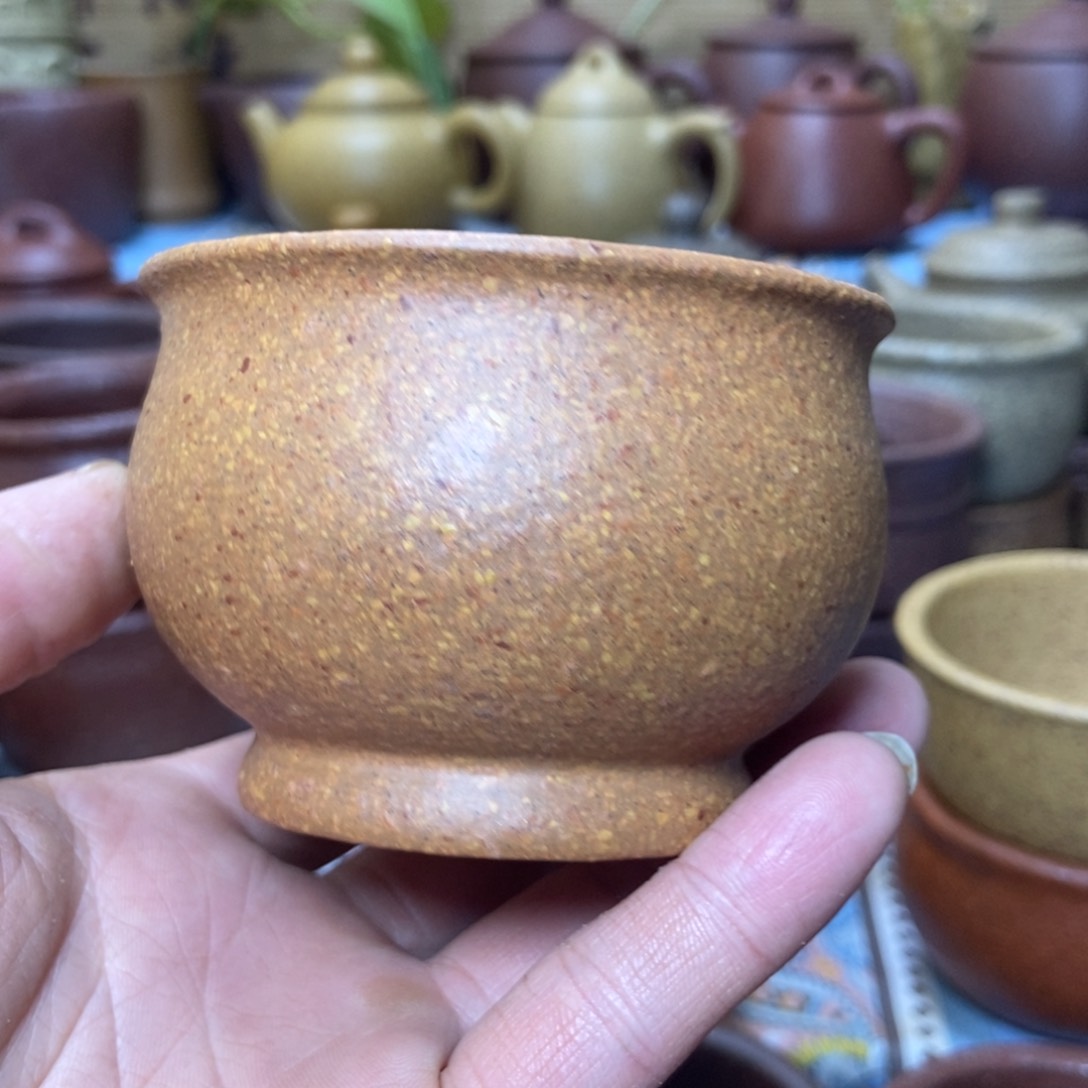 茶杯紫砂手工主人杯真空泥