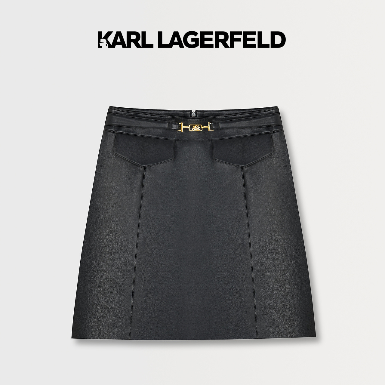 【晨粉专享价】KARLLAGERFELD秋KLlogo金属链半裙M26E1201