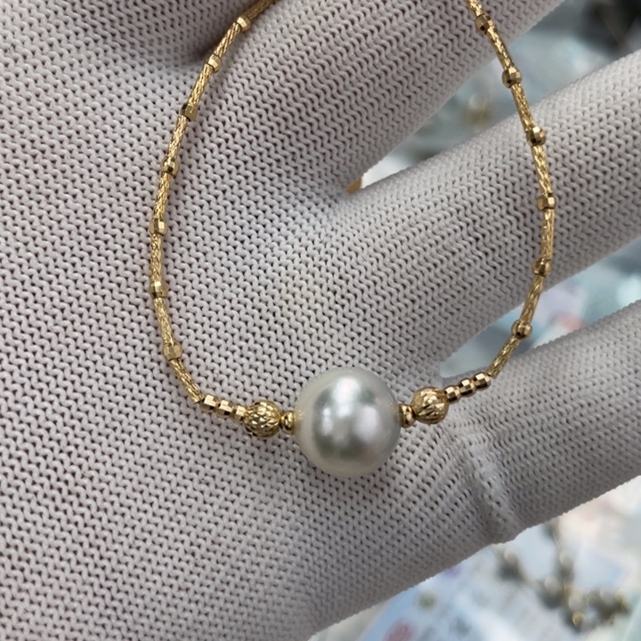 手绳海水珍珠银S925镶嵌