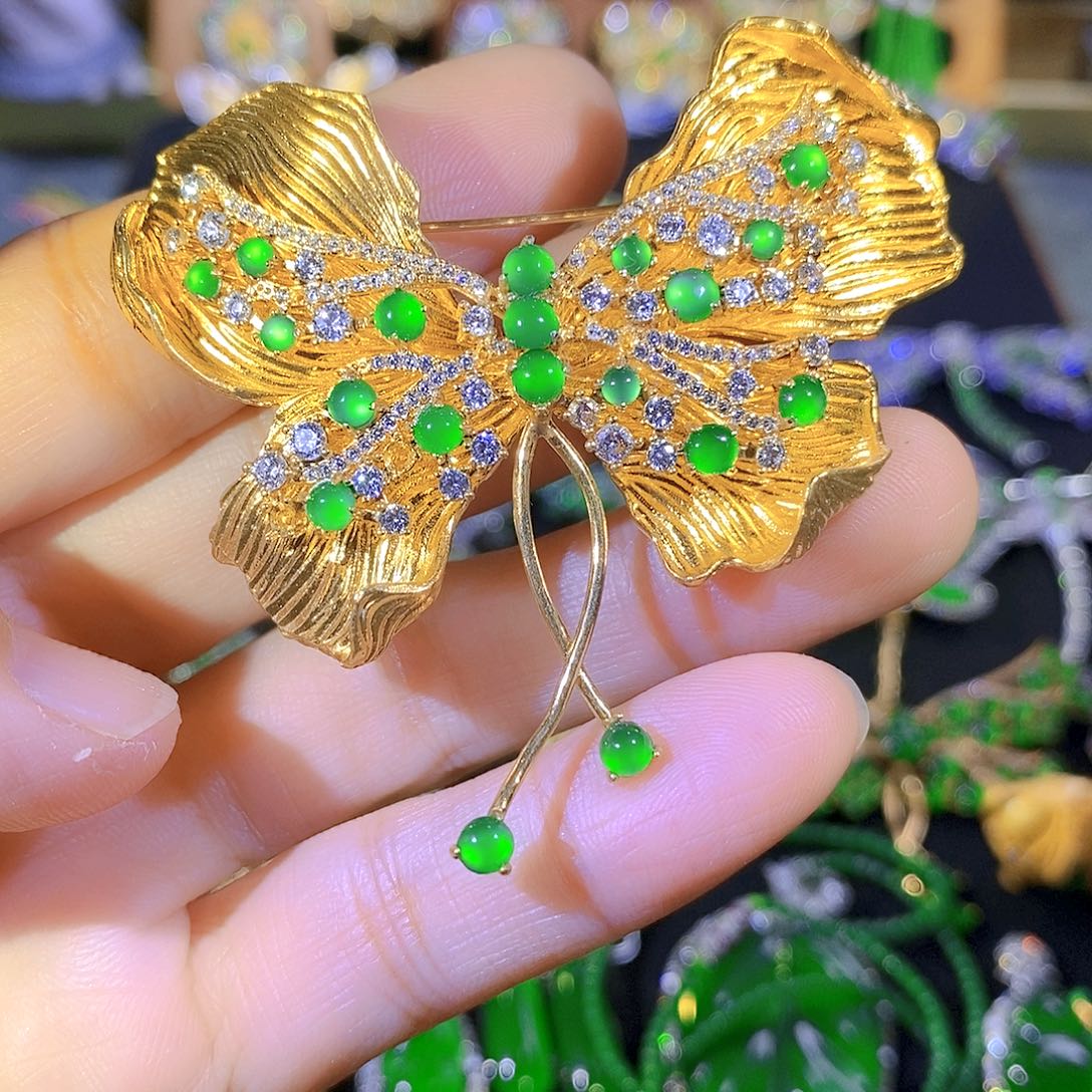 吊坠(不含链)银S925镶嵌翡翠