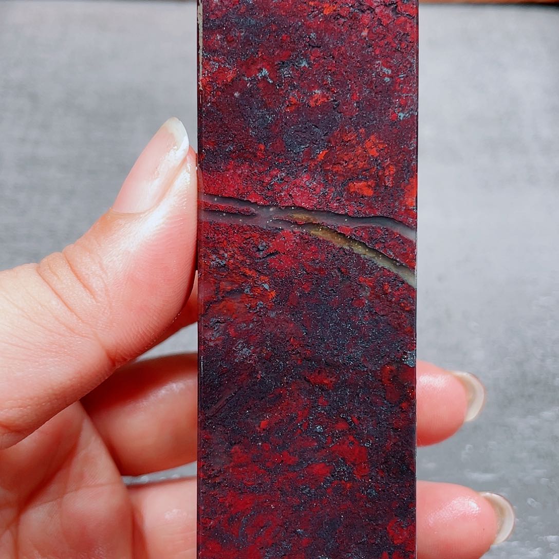 【闪购商品】玉桂林鸡血印章镇尺7