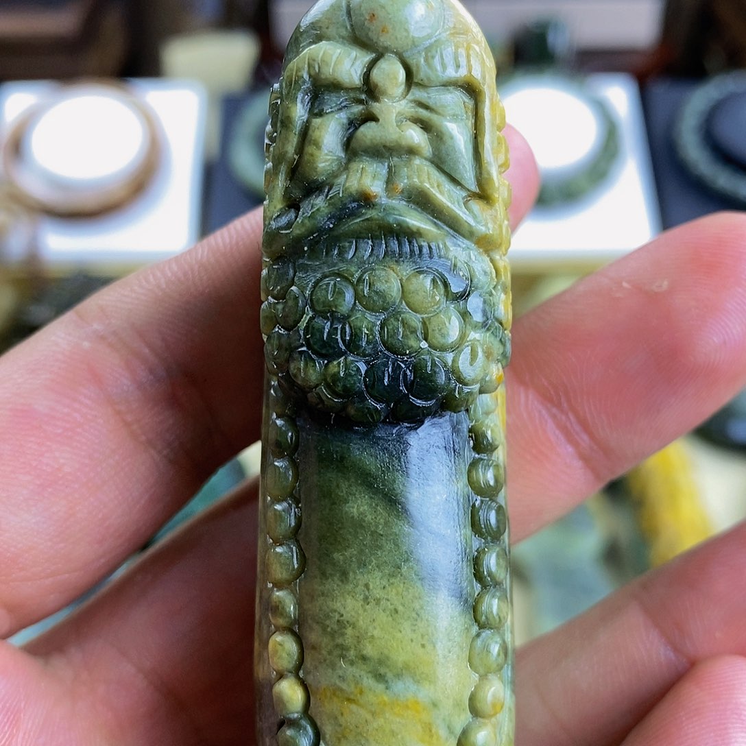 岫岩河磨玉（透闪石质玉）手把未镶嵌永**弃