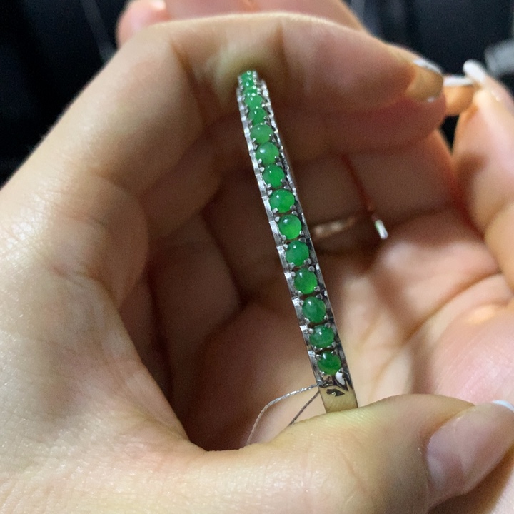 翡翠银S925镶嵌戒指