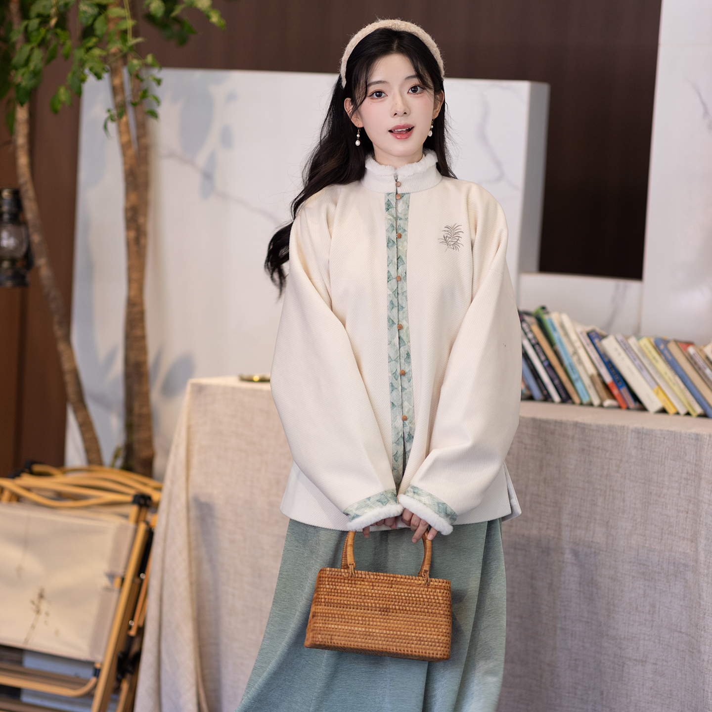 池夏【花间事:松风吟月】明制短袄汉元素半身裙原创改良汉服 秋冬