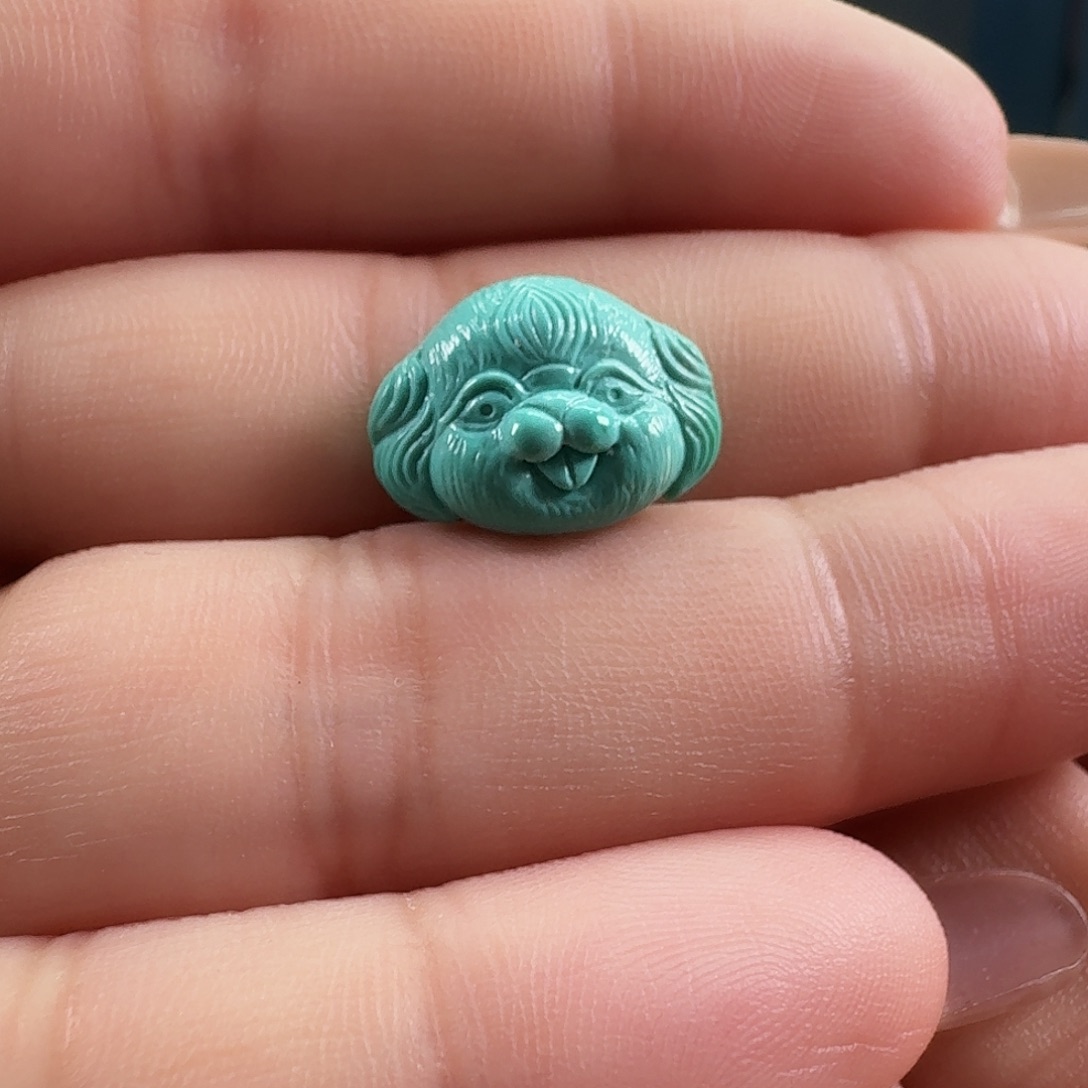 绿松石未镶嵌颈饰小狗狗