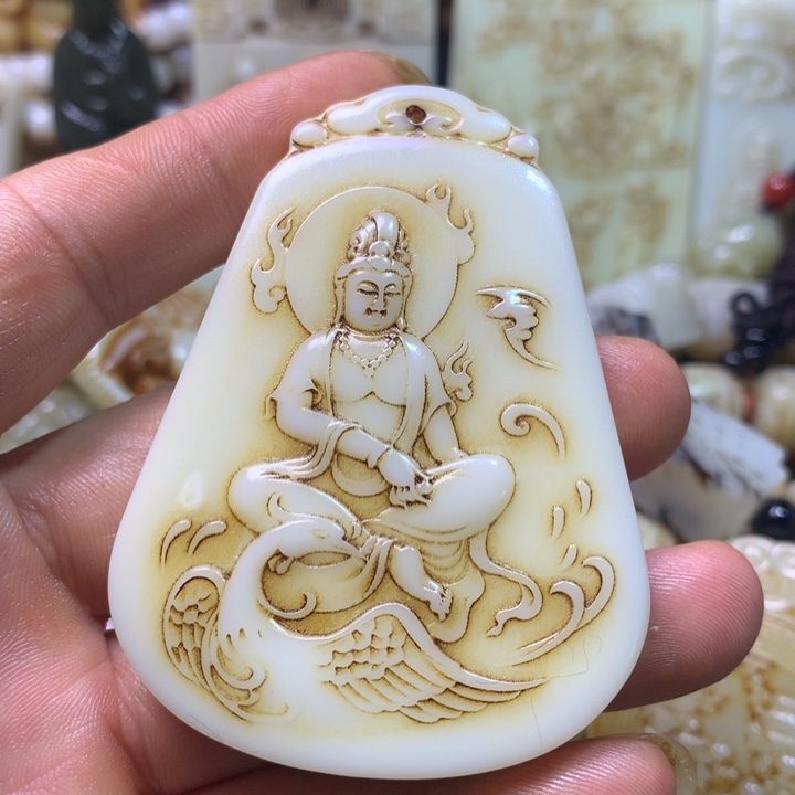 和田玉未镶嵌挂件韦