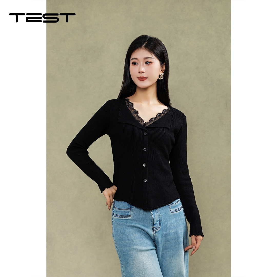 湖南她之蝶25冬1254093女毛针织衫修身针织长袖女装显瘦百搭