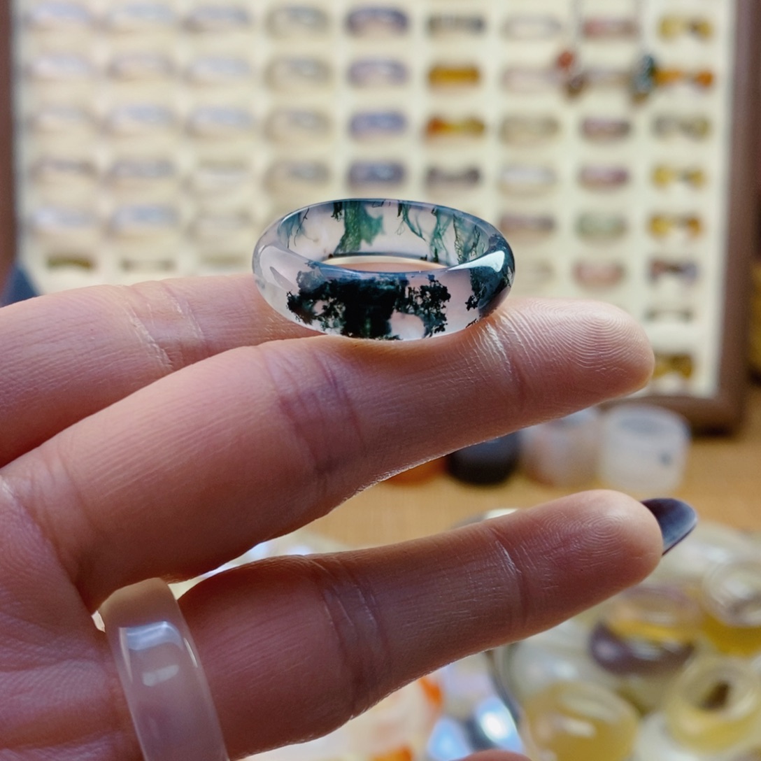 玛瑙/玉髓戒指未镶嵌甜****）
