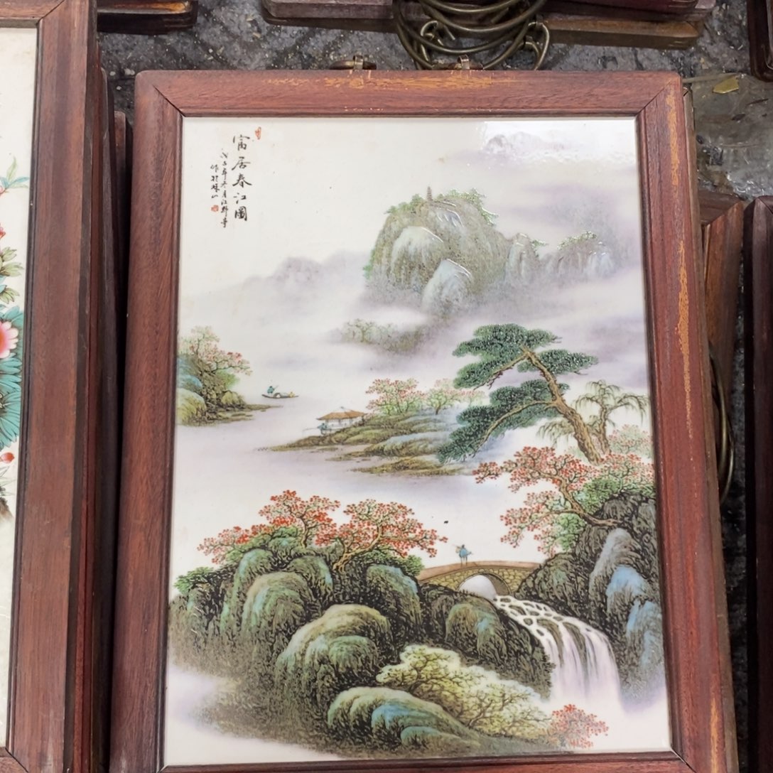 瓷片景德镇瓷板画柴窑烧制