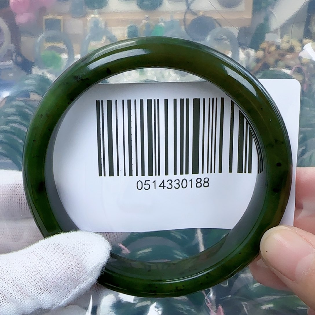 和田玉（碧玉）手镯未镶嵌65