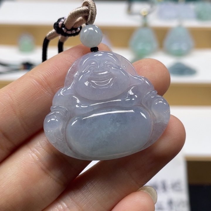 翡翠未镶嵌颈饰天然翡翠佛公9号