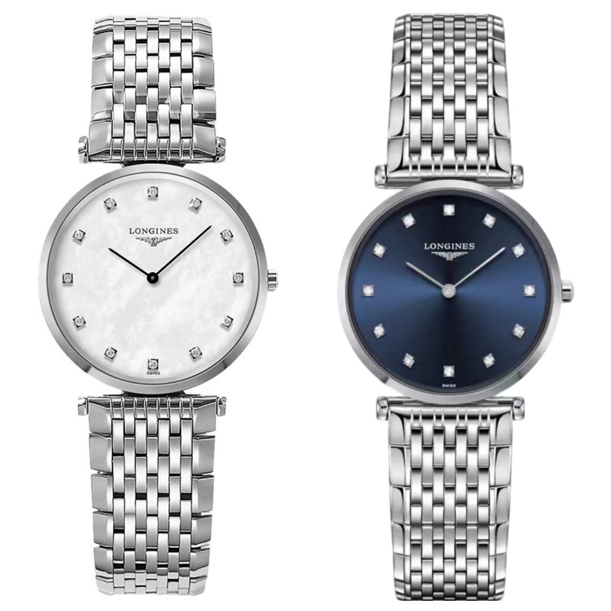 99新 Longines/浪琴 嘉岚512/石英/贝母钻刻/表径29mm/女士腕表