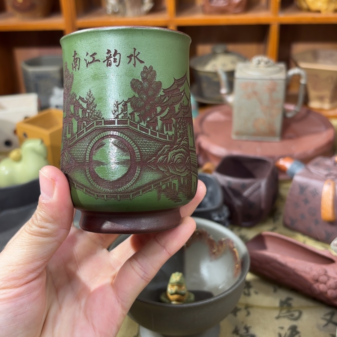 紫砂茶杯宜兴原矿紫砂茶器