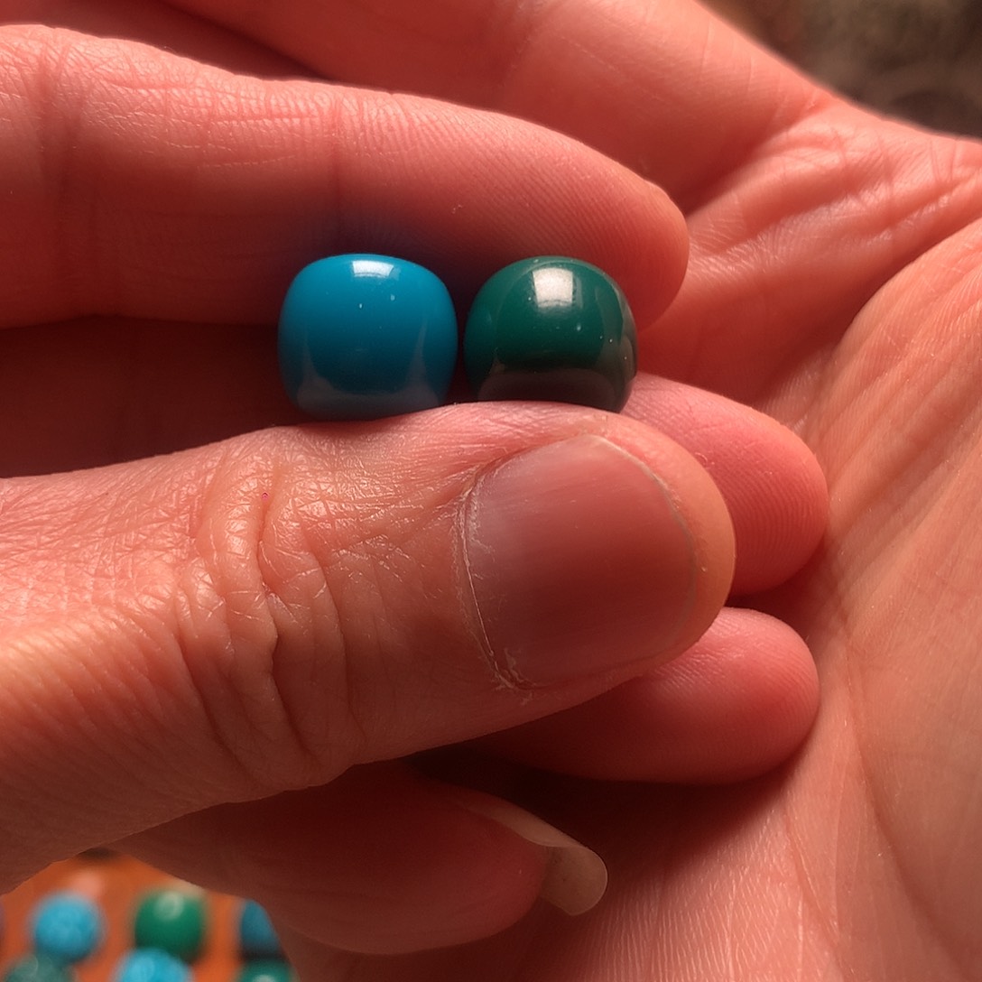 琉璃颈饰神**云地狱色暴力蓝11mm老行