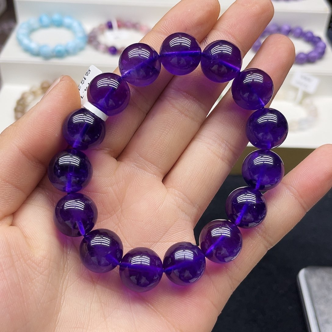 水晶手链未镶嵌乌拉圭紫水晶14.1