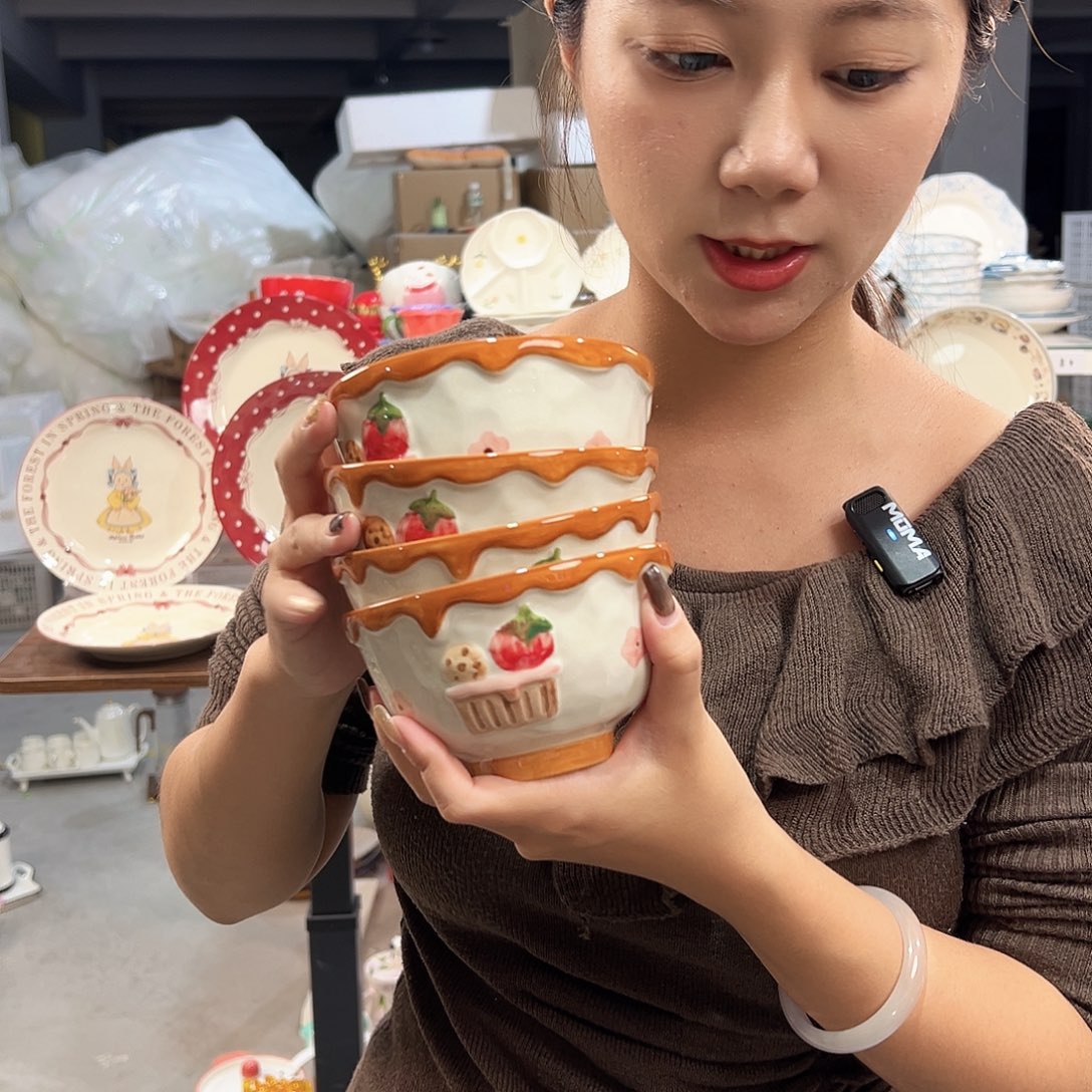 潮州陶瓷微瑕釉下4.7寸