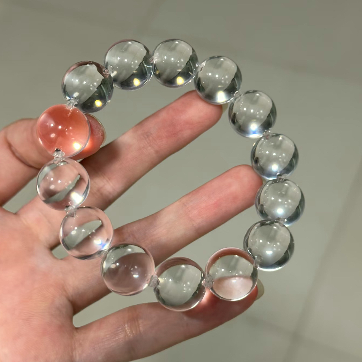 手链 全净体白水牛鼻孔泡泡珠