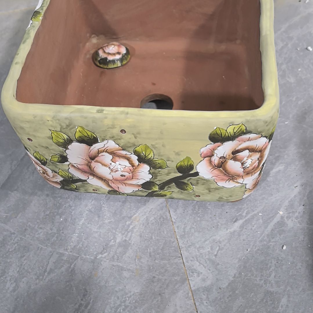 吴***胖红泥花盆景德镇花盆