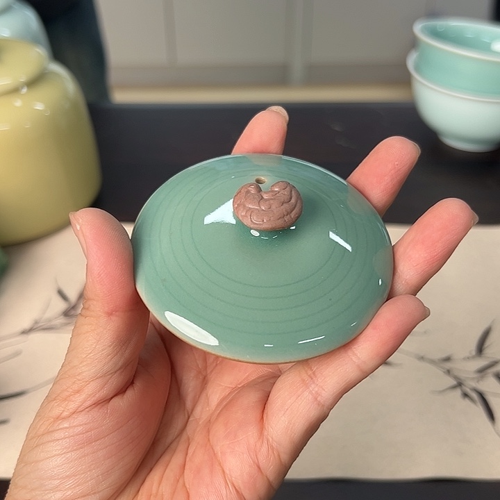 龙泉云间青瓷小米茶器