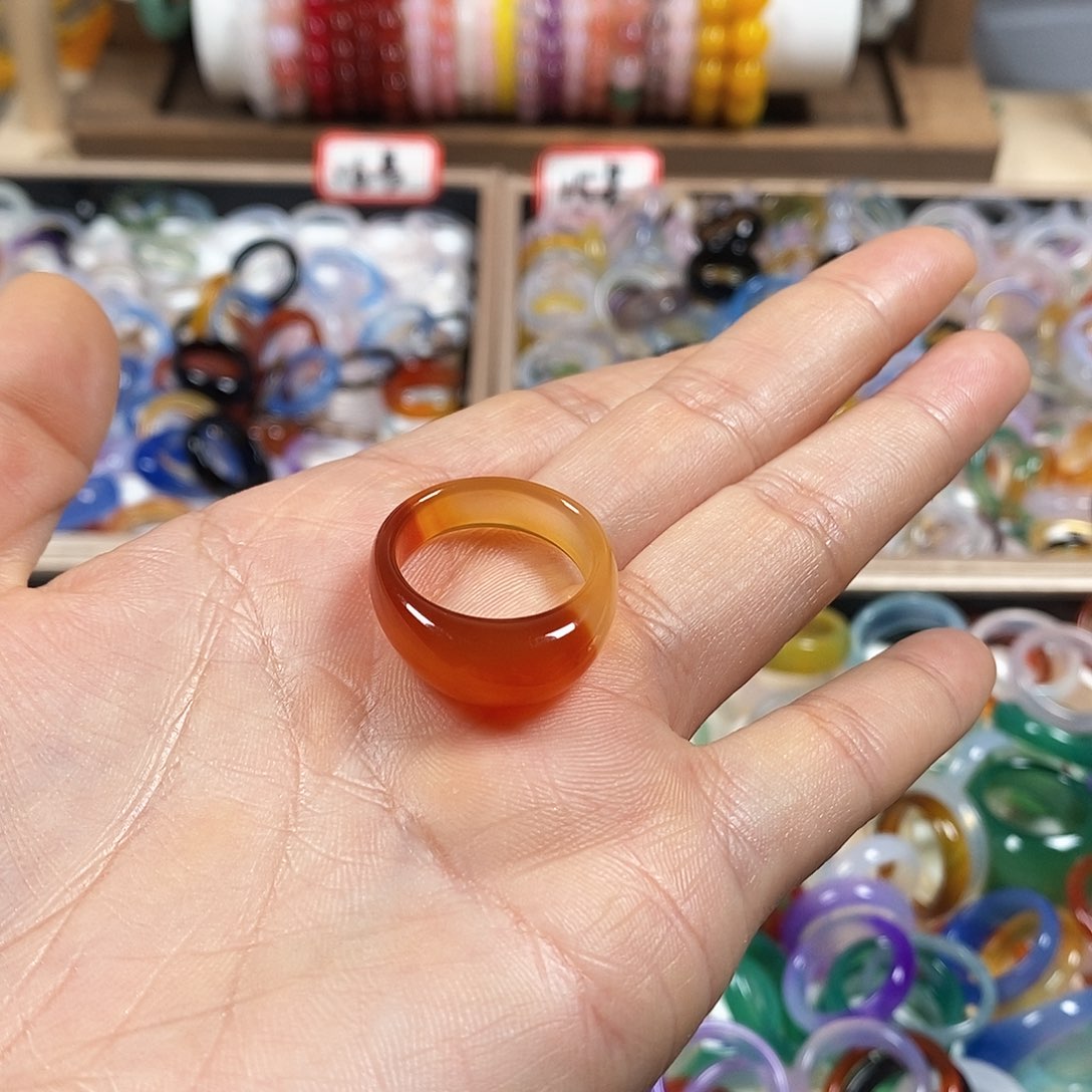 玛瑙/玉髓戒指未镶嵌用****兔