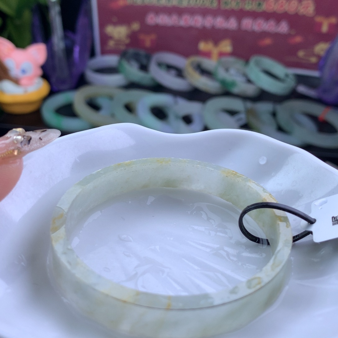 定制翡翠翡翠未镶嵌公主卡镯51_53