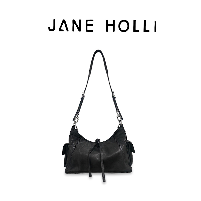 【JANE HOLLI】黑武士时尚百搭真皮头层女包鳄鱼新款Black Warrior