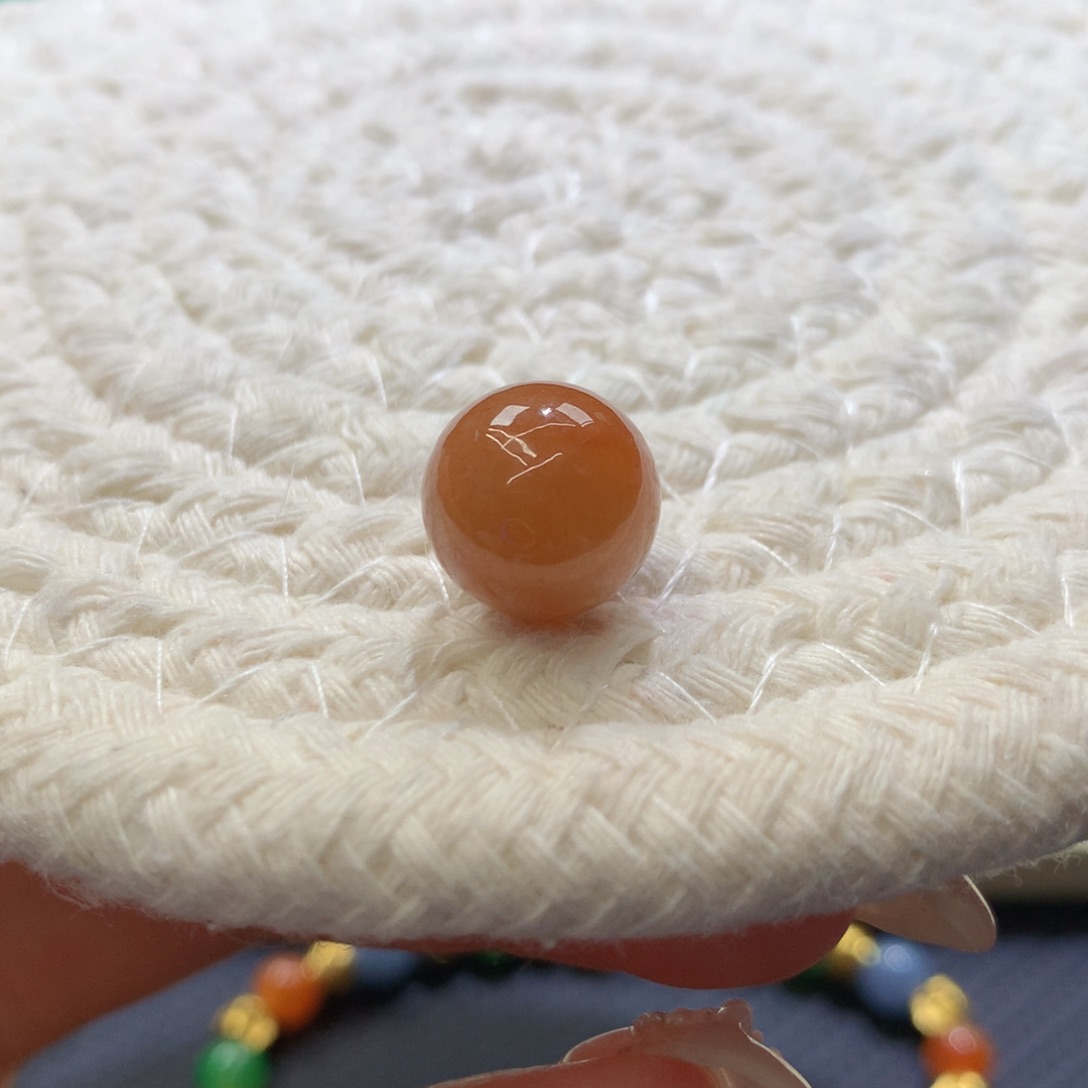 定制翡翠未镶嵌 毛货抛光定制 卡11.9 橘红 yu