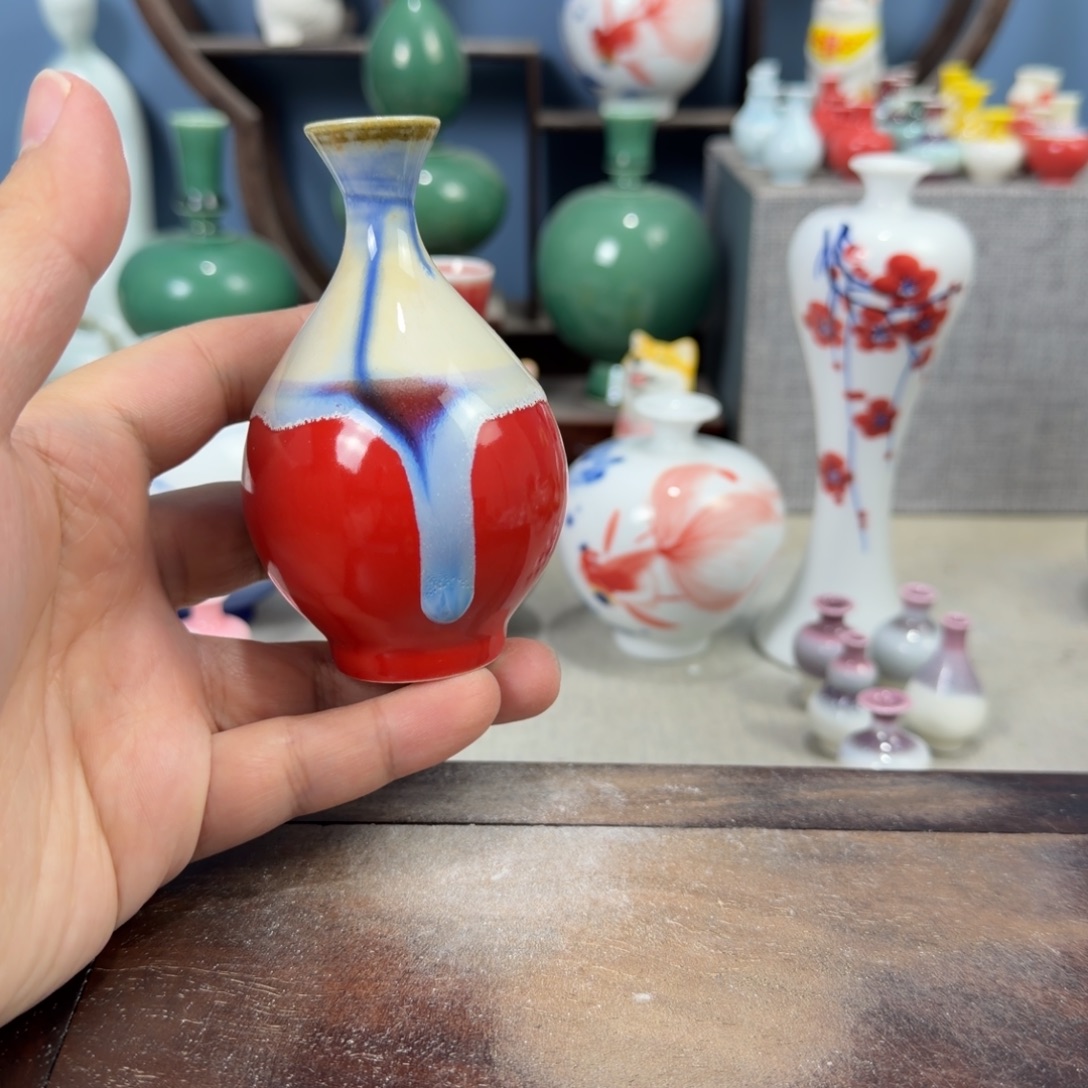 陶瓷手工小花器摆件