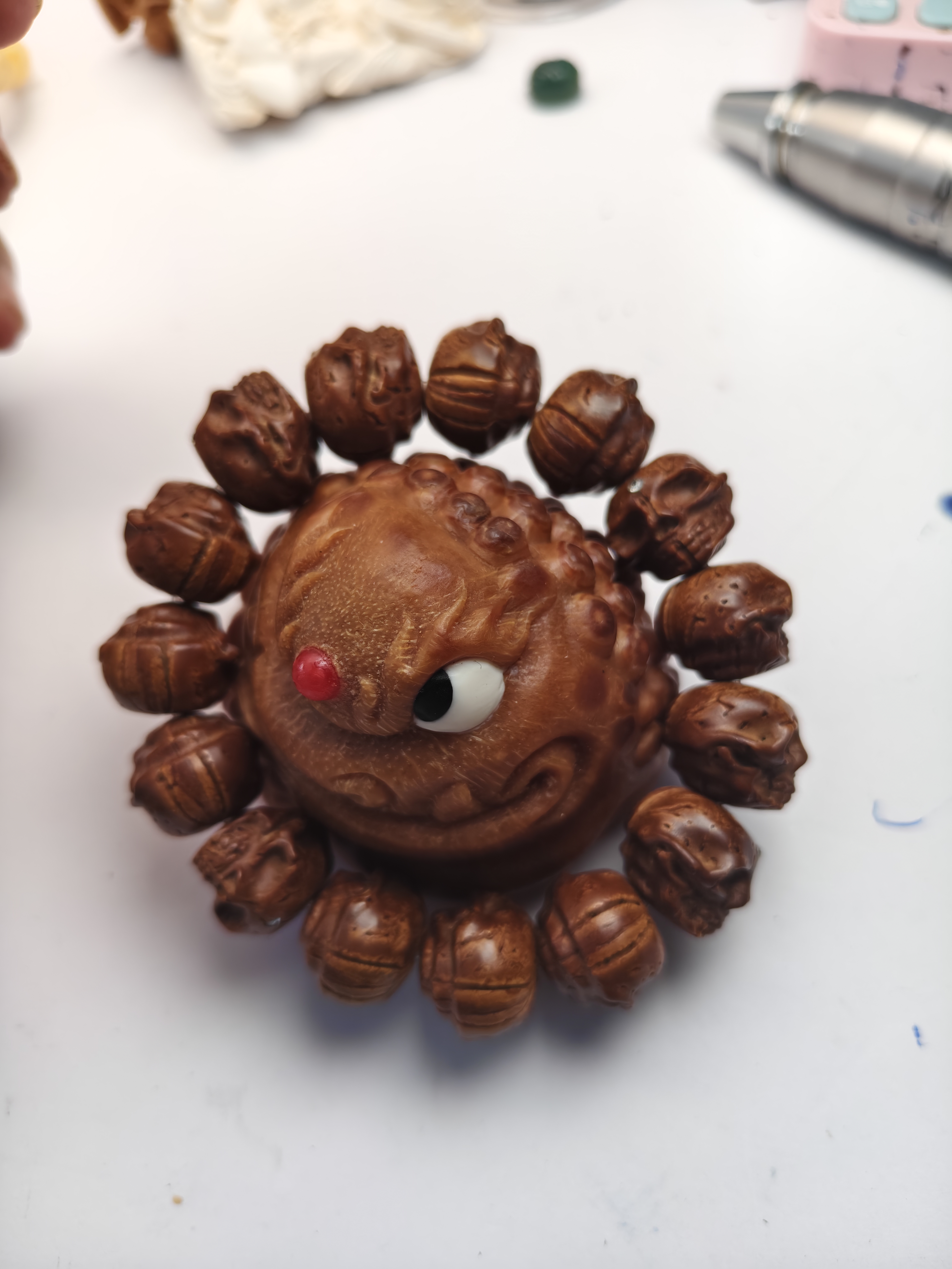 桃核雕刻手串，特别好看，爆浆正经