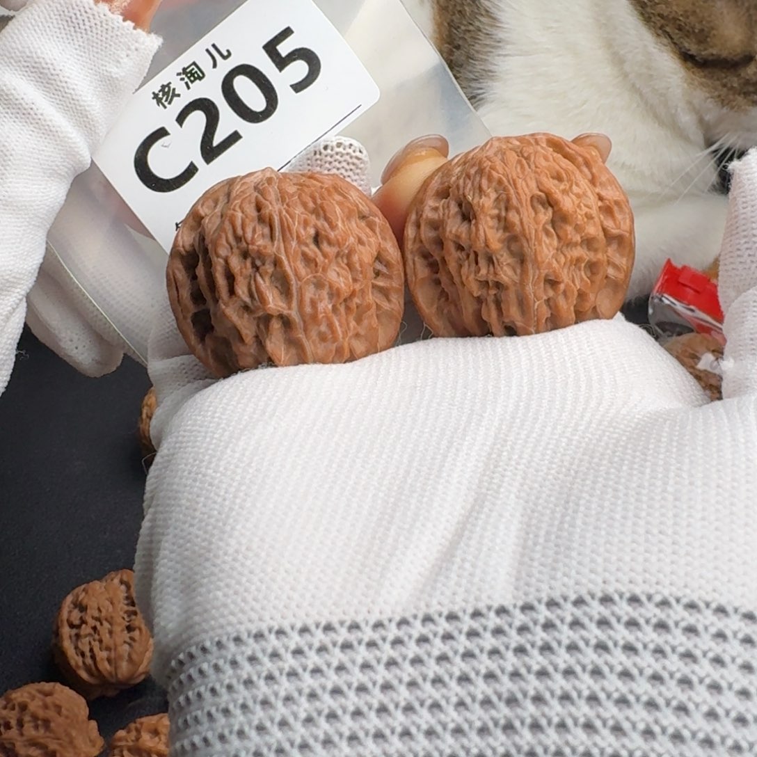 文玩核桃把件37磨盘D205