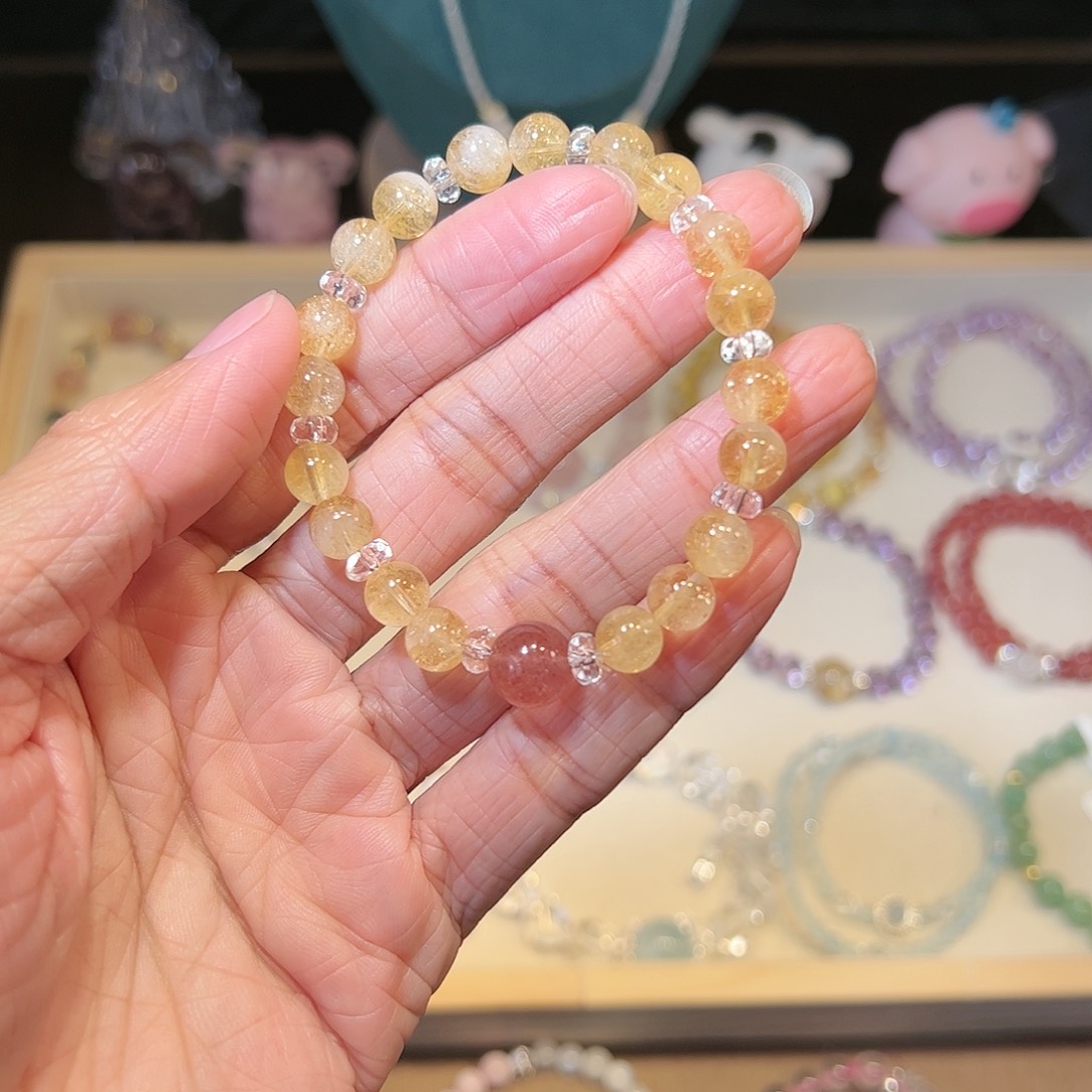 水晶手链未镶嵌黄