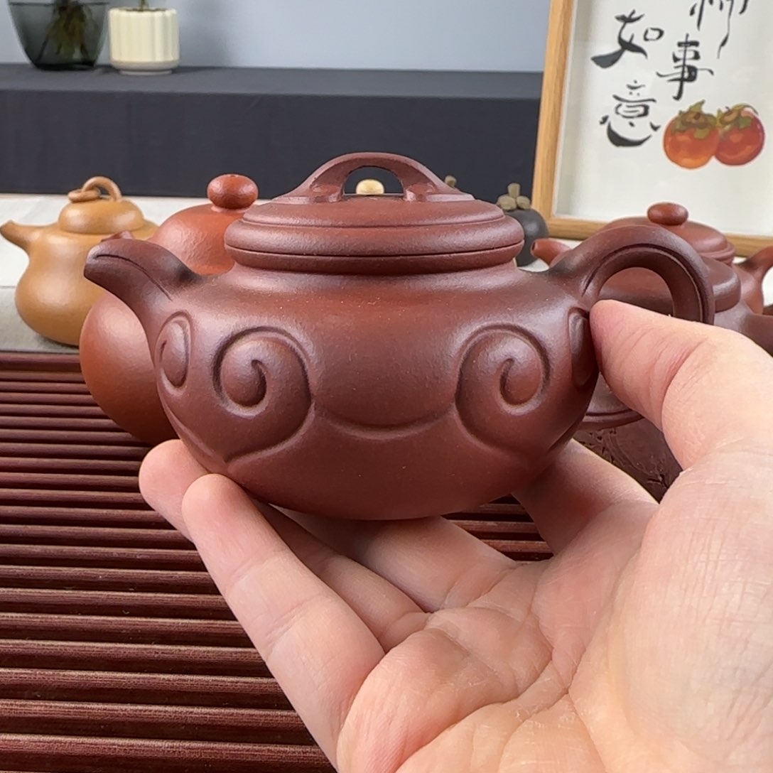 紫砂茶壶幸****a微瑕小仿古如意