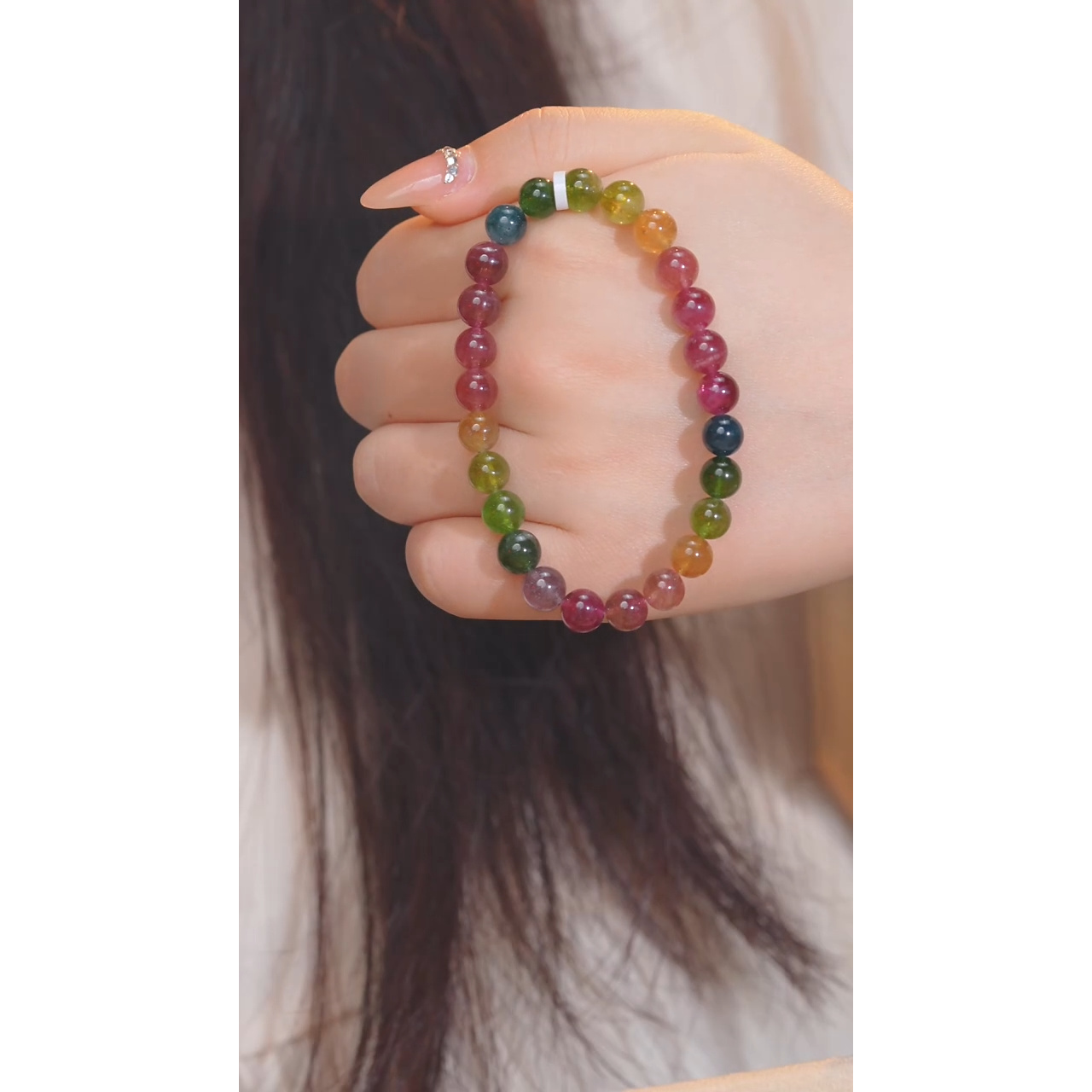 碧玺手串未镶嵌多样性发 卡6-7 @@W4863