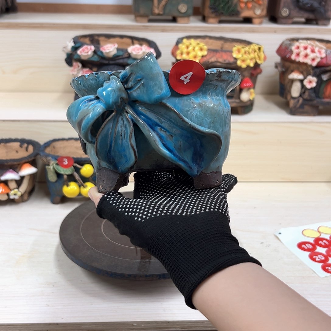 紫砂花盆4号内口13×10外高11